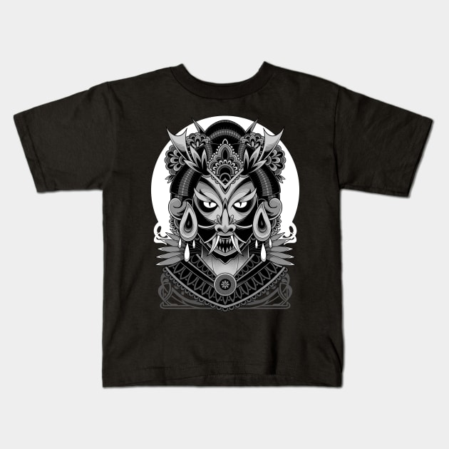 Oni Geisha Kids T-Shirt by GODZILLARGE